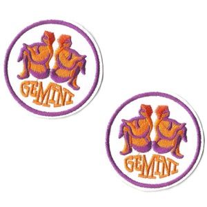 GEMINI STAR SIGN CONSTELLATION PATCH 2-PACK BADGES